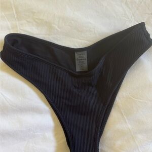 Montce Black Ribbed Bikini Bottom